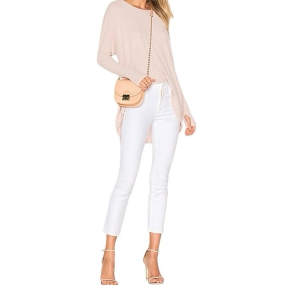 Mother Denim Women’s White Jeans The Looker Crop Size 27 Glass Slipper Mid Rise